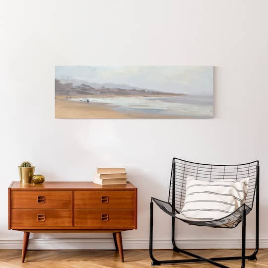 Misty Beach Stroll 36" x 12" Canvas Wall Art